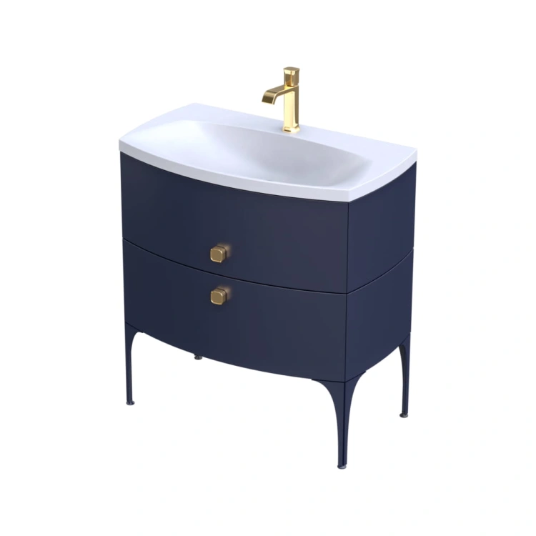 Szafka dwuszufladowa model  Louis 82 cm. kolor granat Firmy Oristo
