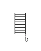 Grzejnik łazienkowy elektryczny Lungo Black 960 z grzałką Black Lavita