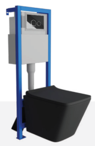 Stelaż wc przycisk i sedes  czarny Lago Lavita 