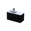 Szafka z umywalką lewą  i cargo  100 cm  czarna Siena Oristo  or45-100-p -8 **Wysyłka gratis**