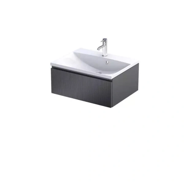 Szafka 1 szuflada ryflowana czarny mat Oristo OR36-SD1S-60-8R 