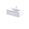Szafka 1 szuflada ryflowana biały mat Oristo OR36-SD1S-80-2R