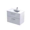 Zestaw szafka-umywalka 80 biała  Geo Oristo KI01-ZD2S-80-1 