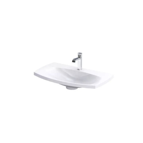 umywalka biały mat 82 cm półokrągła  konglomerat model Louis