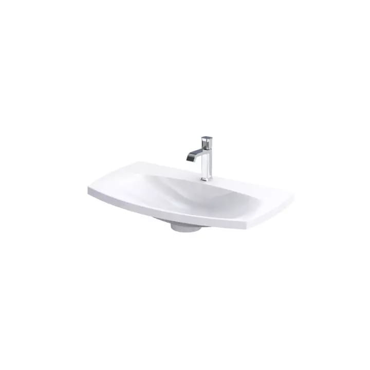 umywalka biały mat 82 cm półokrągła  konglomerat model Louis