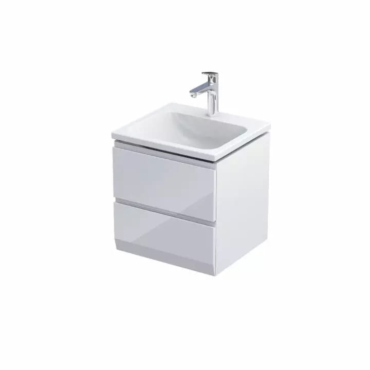Szafka 50cm z szufladami do umywalki lub blatu kolor biały połysk model Brylant.