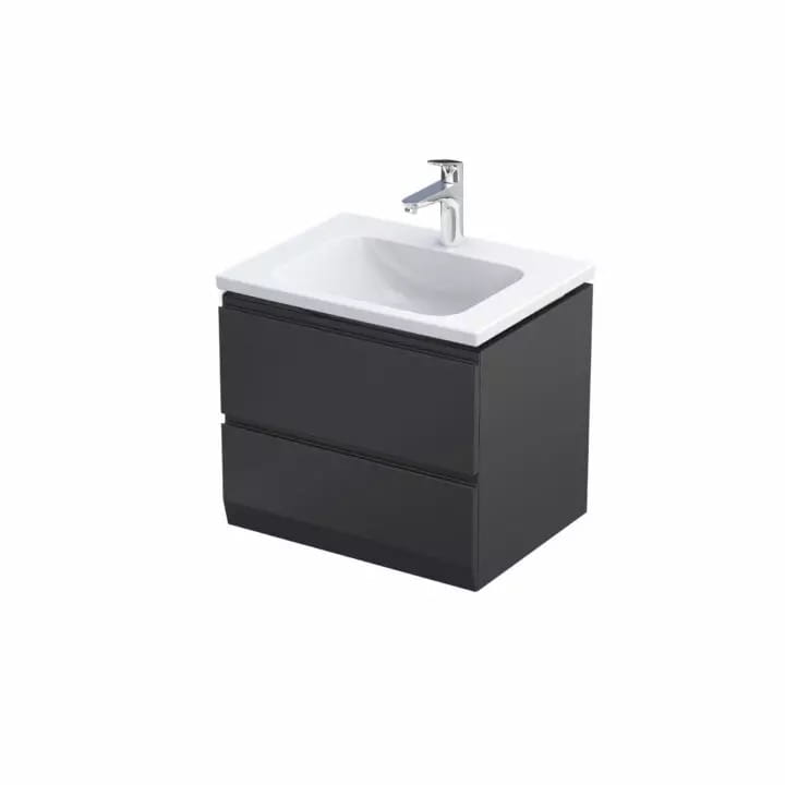Szafka 60 dwie szuflady czarny mat model Brylant