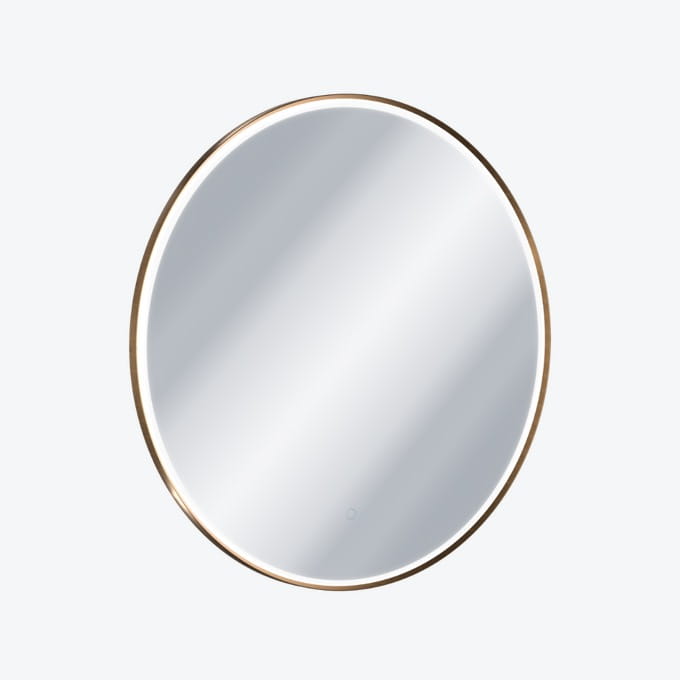 Lustro Corido z oświetleniem 80 cm w ramie miedzianej