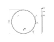 rysunek techniczny lustro corido 100 cm