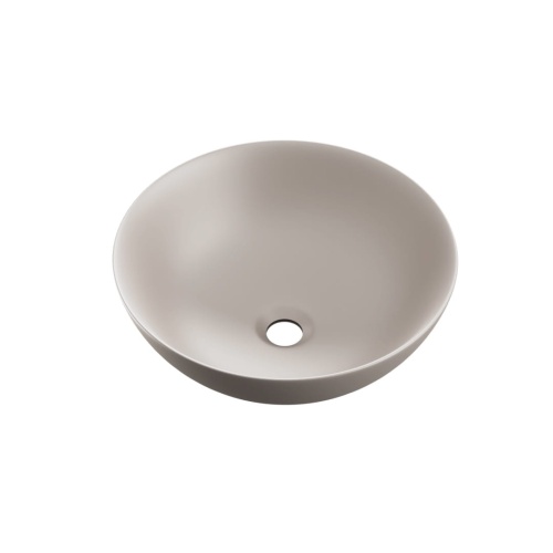 Luqa umywalka 40 cm okrągłą nablatowa , kolor cappuccino mat.Umywalka nablatowa ceramiczna okrągłą wodnym kolorze kapuczino.