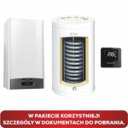 Kocioł gazowy kondensacyjny 24 kW SYSTEM 24 3301031 w środku .