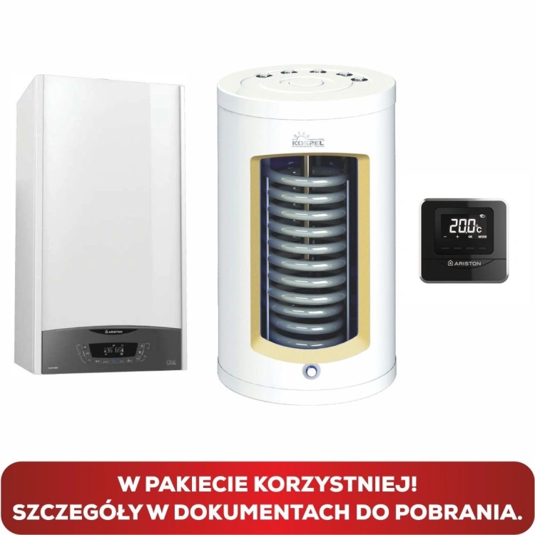 Kocioł gazowy kondensacyjny 24 kW SYSTEM 24 3301031 w środku .