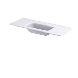 Umywalka bez otworu  Enola centralna 120 cm., ceramiczna, biała Oristo   UME-EN-120-91bo