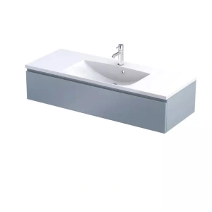 Szafka łazienkowa jedna szuflada kolor szaroniebieska model Brylant 120 cm.