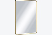Lustro w ramie złoto szczotkowane z oświetleniem led model Corido rozmiar 60x80.
