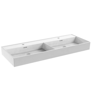 Umywalka  meblowa blatowa na blatowa Bold 120, 2 komory,  UME-BD-120-91-D