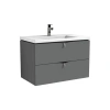 Szafka do umywalki do blatu  Siena  Oristo  szara 80 cm OR45-SD2S-80-12.
